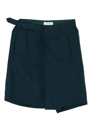 Facetasm belted asymmetrical shorts - Blue