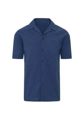 PATRICK ASSARAF seersucker-textured short-sleeve shirt - Blue