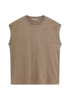 Auralee crew neck sleeveless top - Brown