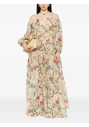 INTO THE EAST Morris floral-print maxi dress - Neutrals