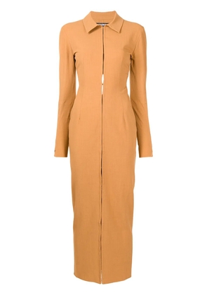 Jacquemus Obiou straight fitted dress - Brown
