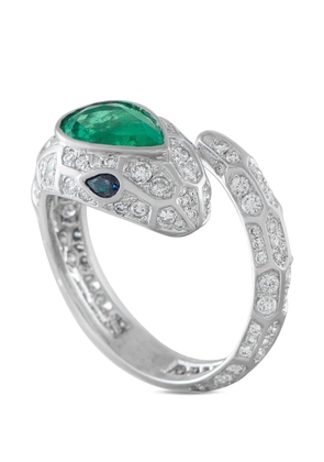 LB Exclusive multi-stone snake ring - Silver