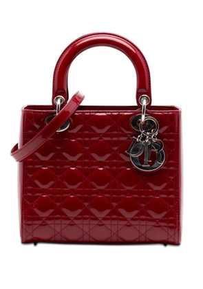 Christian Dior Pre-Owned 2013 Medium Patent Cannage Lady Dior satchel - Red