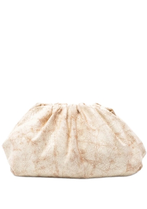 Bottega Veneta Pre-Owned 2012-2026 Crackled Calfskin The Pouch clutch bag - Neutrals