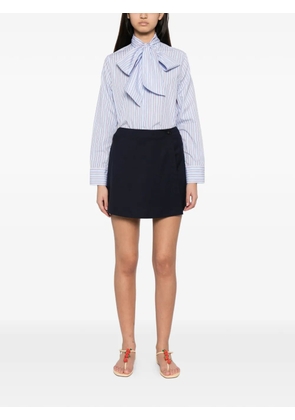 Manuel Ritz wrap-design button-fastening skirt - Blue