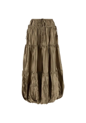 Co tiered silk maxi skirt - Green