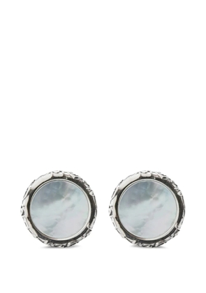 Emanuele Bicocchi mother-of-pearl arabesque cufflinks - Silver
