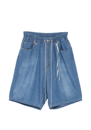 Mastermind Japan skull-patched drawstring shorts - Blue