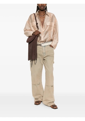 Blugirl lace-details flap-pocket shirt - Neutrals