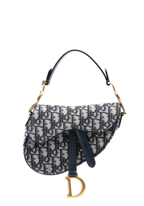 Christian Dior Pre-Owned 2020 Mini Oblique Canvas Saddle Bag satchel - Blue
