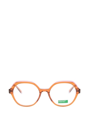 Benetton Sophia geometric-frame glasses - Orange