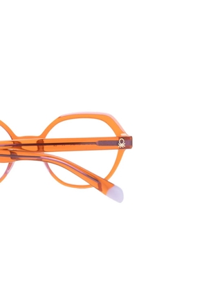 Benetton Sophia geometric-frame glasses - Orange