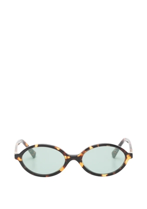 Miu Miu Eyewear tortoiseshell-pattern oval-frame sunglasses - Brown