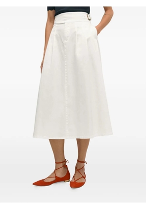Brooks Brothers a-line pleated skirt - White