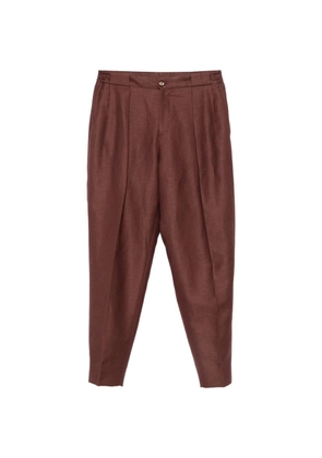 Briglia 1949 pleated tapered trousers - Brown