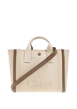 Chloé Carry logo-embroidered tote bag - Neutrals