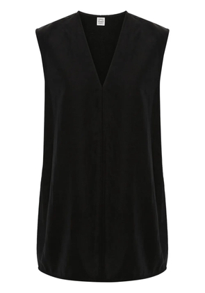 TOTEME V-neck long-length vest - Black