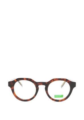 Benetton Theodore tortoiseshell-effect geometric-frame glasses - Brown