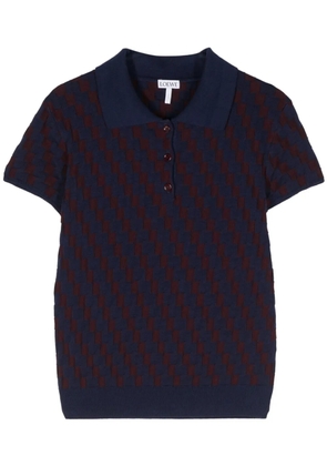 LOEWE knitted polo shirt - Blue
