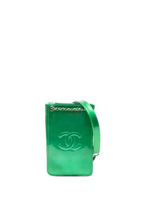 CHANEL Pre-Owned 2014 CC Patent Phone Holder crossbody bag - Green