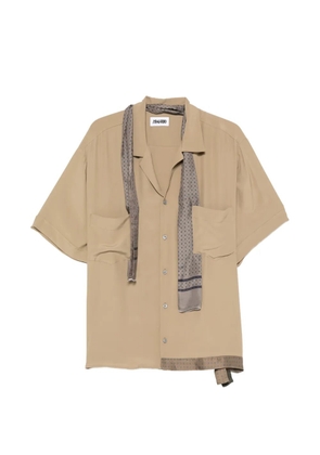 Magliano Pasolini scarf-detail short-sleeve shirt - Neutrals
