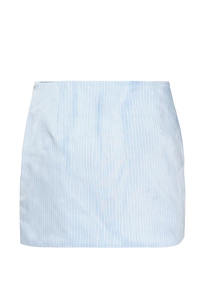 We11done striped knot-detail mini skirt - Blue