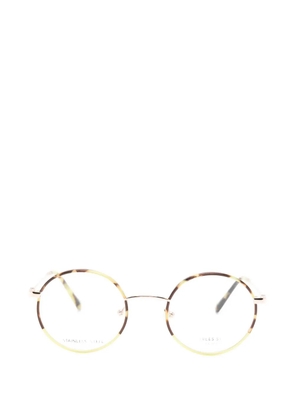 CHARLES STONE tortoiseshell-effect round-frame glasses - Brown