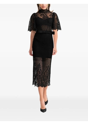 Gemy Maalouf high-neck lace dress - Black