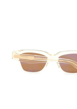 Jacquemus rectangle-frame sunglasses - Neutrals