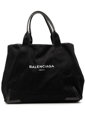 Balenciaga Pre-Owned 2018 Denim Navy Cabas M tote bag - Black