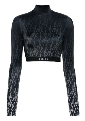 AMIRI Burnout logo-print top - Black