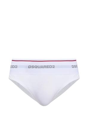 DSQUARED2 logo-waistband briefs - White