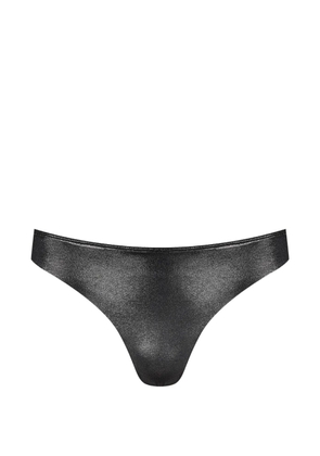 Maison Close metallic-effect bikini bottoms - Silver