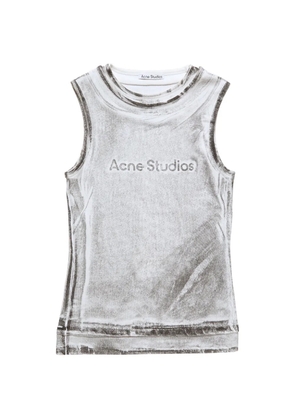 Acne Studios logo-print top - Grey