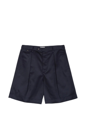 Grifoni gabardine pleated-detail tailored shorts - Black