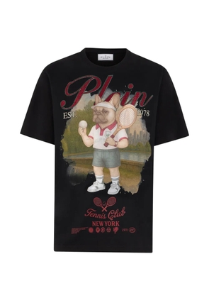 Philipp Plein round-neck bulldog graphic T-shirt - Black