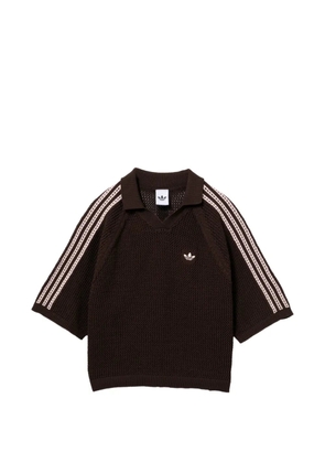 adidas polo-collar top - Brown