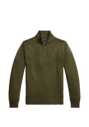 Polo Ralph Lauren quarter-zip embroidered-logo sweater - Green