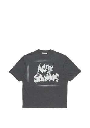 Acne Studios logo-print distressed T-shirt - Grey