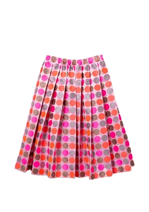 Comme Des Garçons Comme Des Garçons polka dot pleated skirt - Red