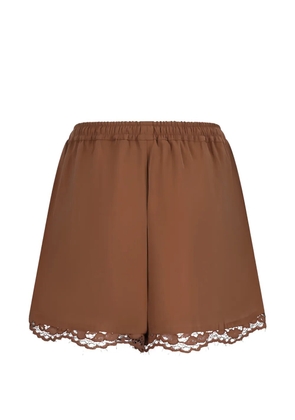 Federica Tosi lace-trim shorts - Brown