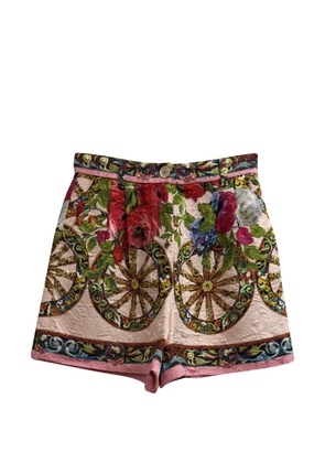 Dolce & Gabbana Pre-Owned 2022 printed high-waisted shorts - Pink