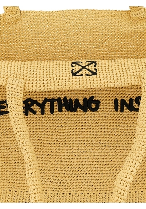 Off-White Jitney embroidered tote bag - Neutrals