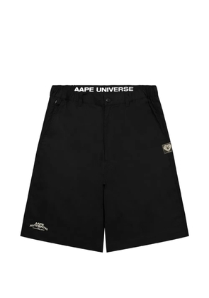 AAPE BY *A BATHING APE® AAPE Universe logo-patch shorts - Black