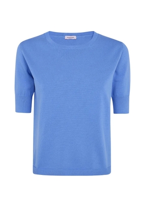 Rossopuro short-sleeve knitted top - Blue