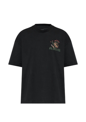 AllSaints skull-print snake-print T-shirt - Black