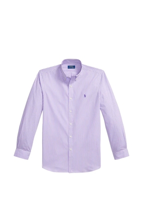 Polo Ralph Lauren striped embroidered-logo shirt - Purple