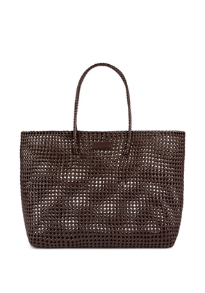 SANDRO woven tote bag - Brown