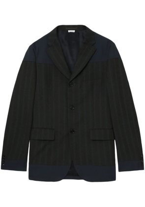 Comme des Garçons Homme Deux panelled striped blazer - Green