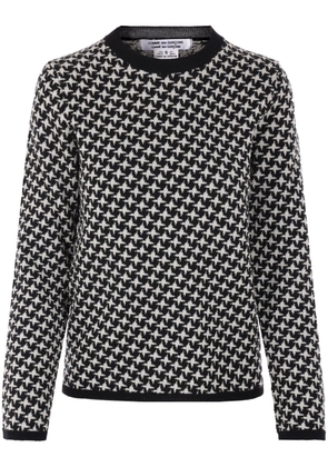 Comme Des Garçons Comme Des Garçons intarsia-knit wool jumper - Black